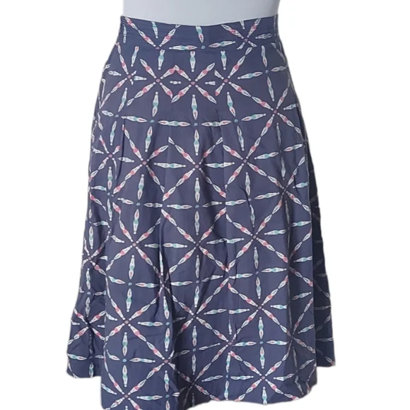 Seasalt Serene Womens Skirt UK Size 12 Blue with Synchronised Swimmers Pleated - Picture 4 of 8